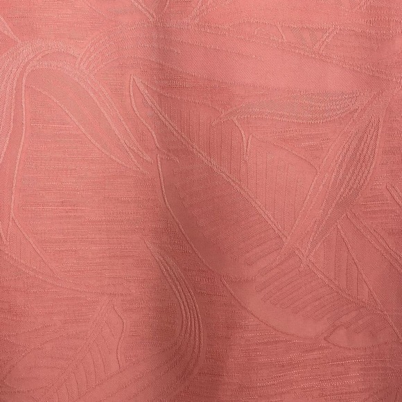 Caribbean Peach Etched Palms  B&T Men's 2XT Camp Button Down Short Sleeve Shirt - Picture 7 of 8